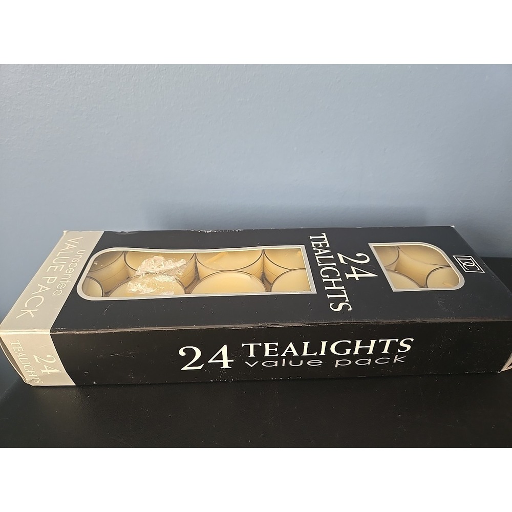 24 Tea Light Tealight Candles Package Ivory - Dynamic Collection